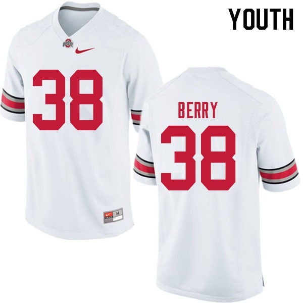 Ohio State Buckeyes #38 Rashod Berry Youth University Jersey White